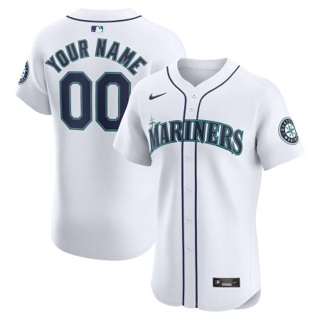 Seattle Mariners Nike Home Elite Custom Jersey – White –
