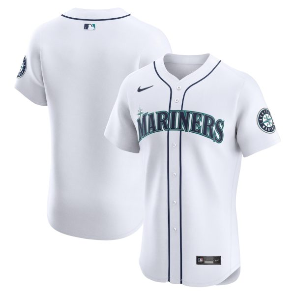 Seattle Mariners Nike Home Elite Jersey – White –