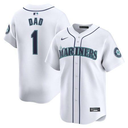 Seattle Mariners Nike #1 Dad Home Limited Jersey – White –