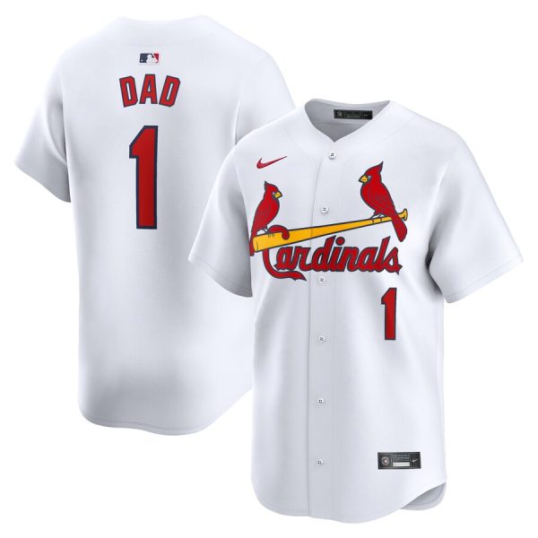 St. Louis Cardinals Nike #1 Dad Home Limited Jersey – White –