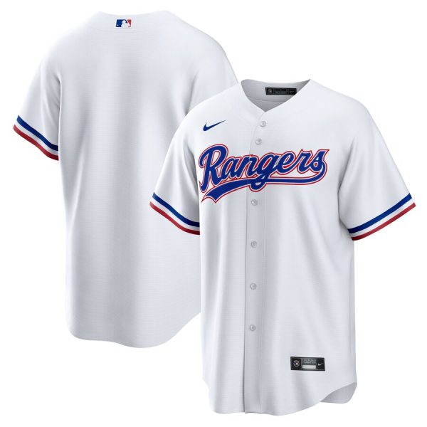 Texas Rangers Nike Home Blank Replica Jersey – White –