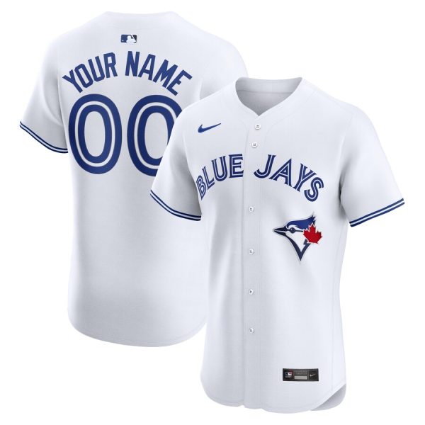 Toronto Blue Jays Nike Home Elite Custom Jersey – White –