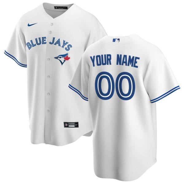 Toronto Blue Jays Nike Home Replica Custom Jersey – White –