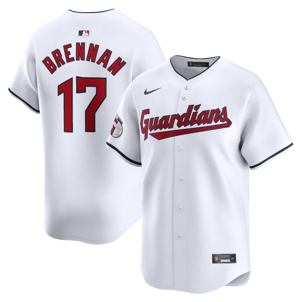 Will Brennan Cleveland Guardians Nike Home Limited Player Jersey – White –