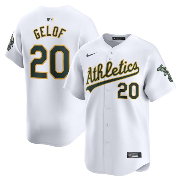 Zack Gelof Oakland Athletics Nike Home Limited Player Jersey – White –
