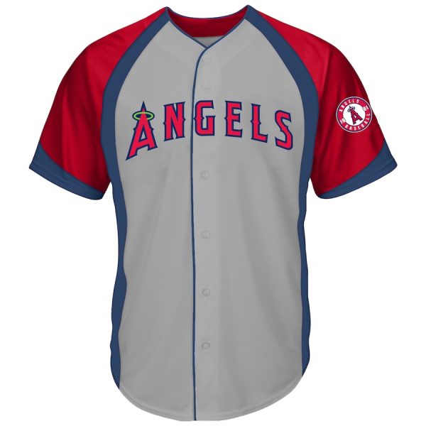 Los Angeles Angels Profile Big & Tall Colorblock Team Fashion Jersey – Gray –