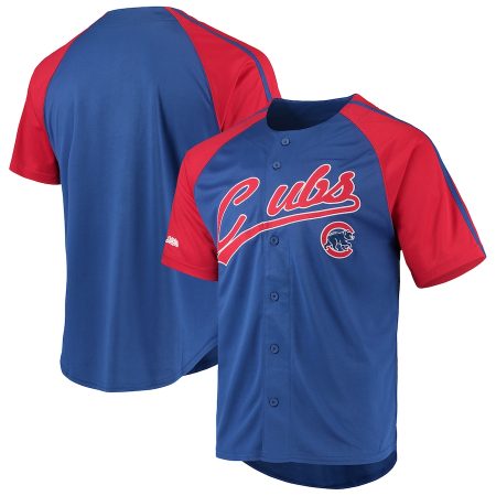 Chicago Cubs Stitches Button-Down Raglan Replica Jersey – Royal –