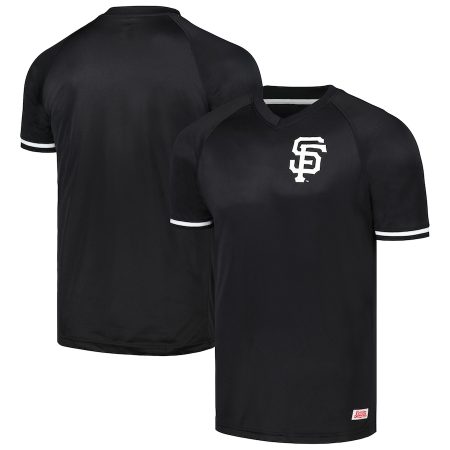 San Francisco Giants Stitches Black Raglan V-Neck Jersey –