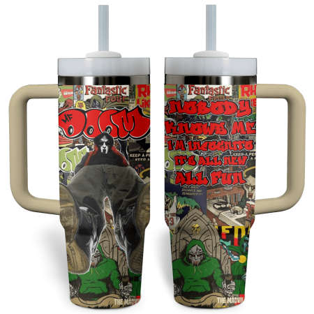 MF Doom Music Custom Stanley Quencher 30oz or 40oz Stainless Steel Tumbler With Handle HG