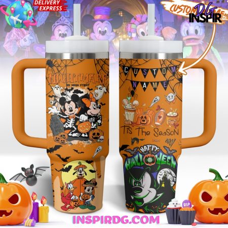 Mickey Mouse Cartoon Halloween Custom  Quencher 40oz Stainless Steel Tumbler HG