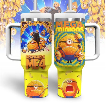 Minions CartoonCustom Quencher Stainless Steel Custom Quencher 30oz or 40oz Stainless Steel Tumbler With Handle HG