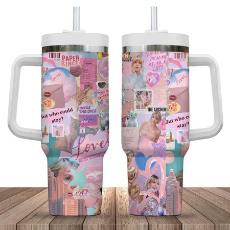 TS Swiftie Gift For Swifties The Eras Tour Lover Album Custom Quencher 30oz or 40oz Stainless Steel Tumbler With Handle HCA