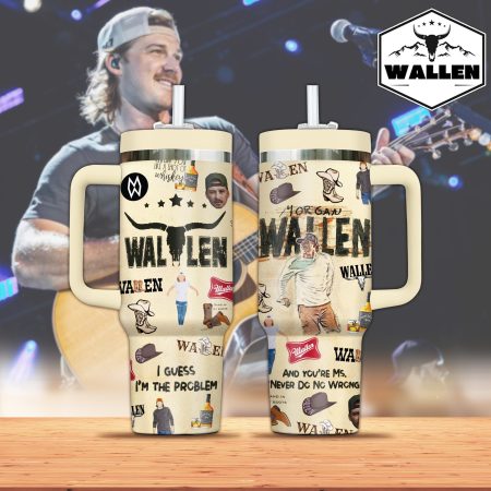 Morgan Wallen Music Custom Stanley Cup 40 oz 30 oz Tumbler With Handle