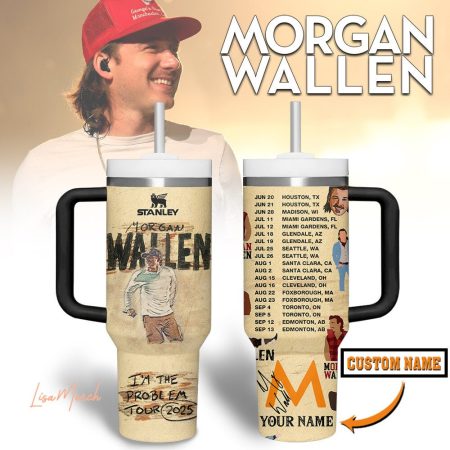 Morgan Wallen Music Custom Stanley Cup 40 oz 30 oz Tumbler With Handle