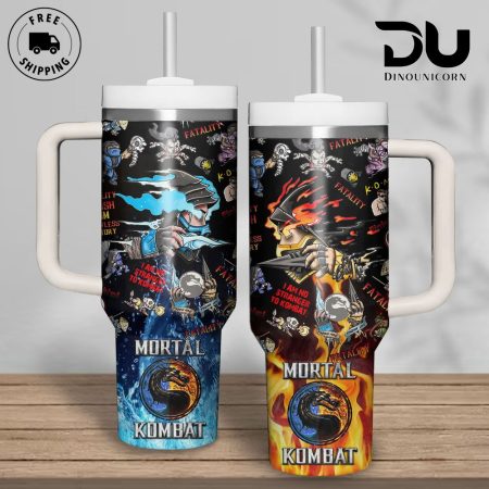 Mortal Kombat Games Custom  Quencher 40oz Stainless Steel Tumbler HG With Handle