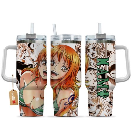 Nami One Piece Anime  Custom Quencher 30oz or 40oz Stainless Steel Tumbler With Handle HG