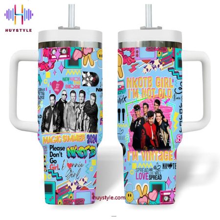 New Kids On The Block Music Custom  Quencher 40oz Stainless Steel Tumbler HG With Handle