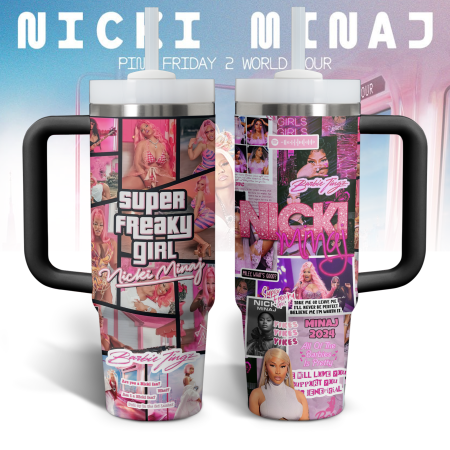 Nicki Minaj Music Custom Stanley Quencher 30oz or 40oz Stainless Steel Tumbler With Handle HG