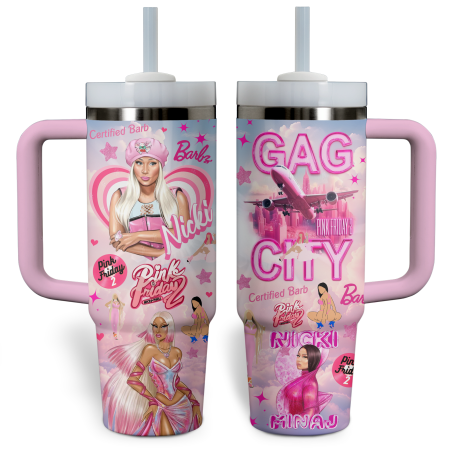 Nicki Minaj Music Custom Stanley Quencher 30oz or 40oz Stainless Steel Tumbler With Handle HG