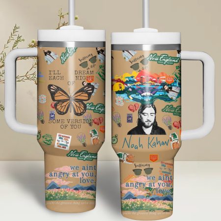 Noah Kahan Music Custom Stanley Quencher 30oz or 40oz Stainless Steel Tumbler With Handle HG With Handle