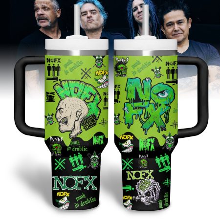 NOFX Band Music Custom Stanley Quencher 30oz or 40oz Stainless Steel Tumbler With Handle HG
