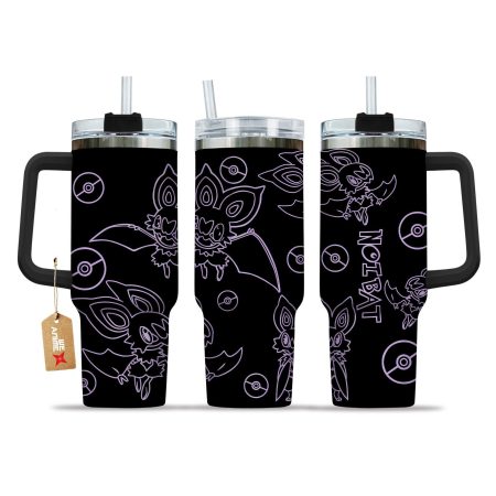 Noibat Pokemon Anime Custom Stanley Quencher 30oz or 40oz Stainless Steel Tumbler With Handle HG