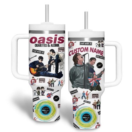Oasis Music Custom Stanley Cup 40 oz 30 oz Tumbler With Handle