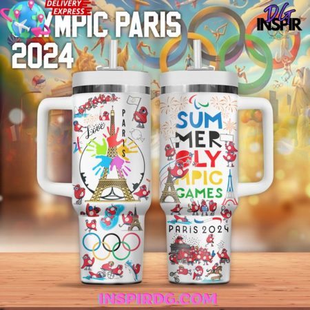Olympic Paris 2024 Summer Games Custom  Quencher 40oz Stainless Steel Tumbler HG