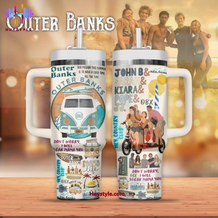 Outer Banks TV Series Custom Stanley Quencher  30oz or 40oz Stainless Steel Tumbler With Handle HG Stainless Steel Tumbler With Handle