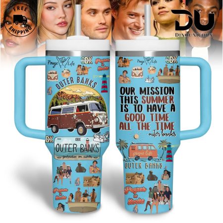 Outer Banks TV Series Custom Stanley Quencher  30oz or 40oz Stainless Steel Tumbler With Handle HG Stainless Steel Tumbler With Handle