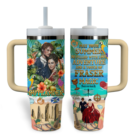 Outlander TV Series Custom Stanley Quencher  30oz or 40oz Stainless Steel Tumbler With Handle HG Stainless Steel Tumbler With Handle