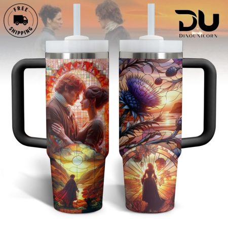 Outlander TV Series Custom  Quencher 40oz Stainless Steel Tumbler HG With Handle
