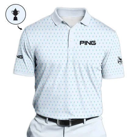 PGA Championship Valhalla Sports Ping Polo Shirt Cup Pattern Light Blue Pastel All Over Print Polo Shirt For Men