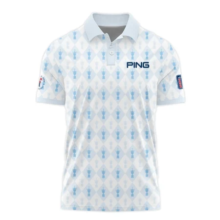 PGA Tour 124th U.S. Open Pinehurst Ping Polo Shirt Sports Pattern Cup Color Light Blue Polo Shirt For Men