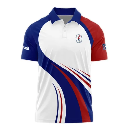 Ping 124th U.S. Open Pinehurst Golf Blue Red White Background Polo Shirt Style Classic Polo Shirt For Men