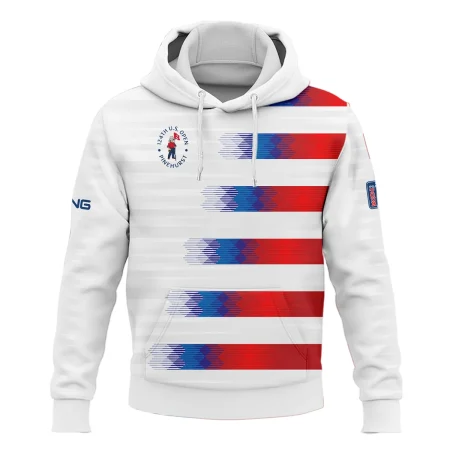 Ping 124th U.S. Open Pinehurst Golf Sport Hoodie Shirt Blue Red White Abstract All Over Print Hoodie Shirt