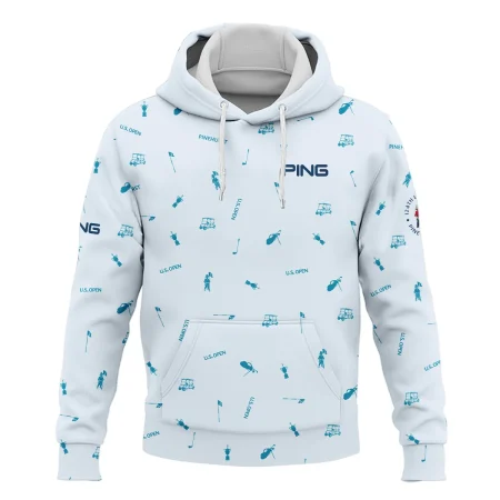 Ping 124th U.S. Open Pinehurst Hoodie Shirt Light Blue Pastel Golf Pattern All Over Print Hoodie Shirt