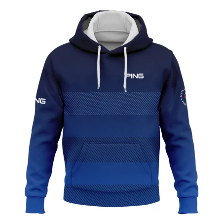 Ping 124th U.S. Open Pinehurst Hoodie Shirt Sports Dark Blue Gradient Striped Pattern All Over Print Hoodie Shirt