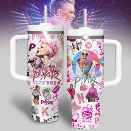 Pink Music Custom Stanley Quencher  30oz or 40oz Stainless Steel Tumbler With Handle HG Stainless Steel Tumbler With Handle