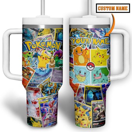 Pokemon Movies Custom Stanley Quencher 30oz or 40oz Stainless Steel Tumbler With Handle HG