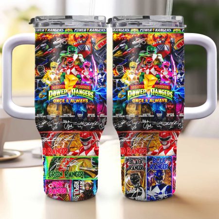 Power Rangers Movies Custom Quencher Stainless Steel Custom Quencher 30oz or 40oz Stainless Steel Tumbler With Handle HG