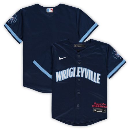 Chicago Cubs Nike Preschool MLB City Connect Replica Team Jersey – Navy –