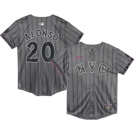 Pete Alonso New York Mets Nike Preschool 2024 City Connect Limited Player Jersey – Graphite –