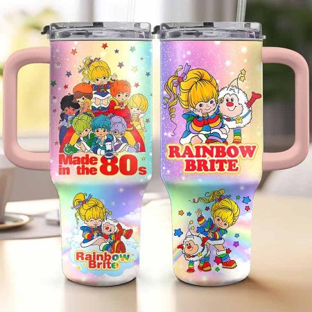 Rainbow Brite Cartoon Custom  Quencher 40oz Stainless Steel Tumbler HG