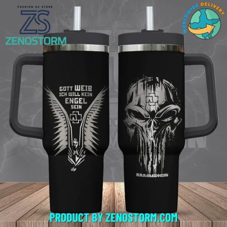 Rammstein Music Custom  Quencher 30oz or 40oz Stainless Steel  Tumbler HG With Handle