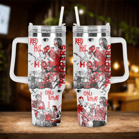 Red Hot Chili Peppers Music Custom Stanley Quencher 30oz or 40oz Stainless Steel Tumbler With Handle HG