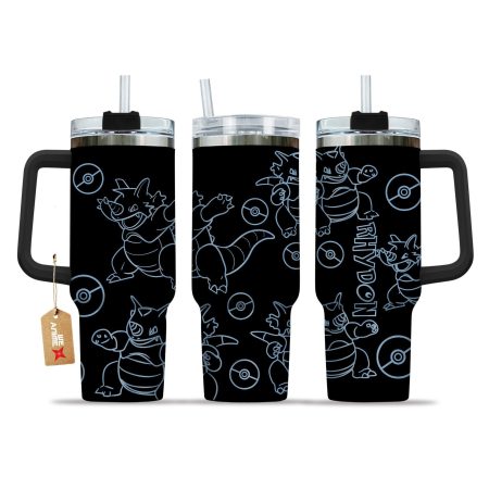 Rhydon Pokemon Anime  Custom Quencher 30oz or 40oz Stainless Steel Tumbler With Handle HG