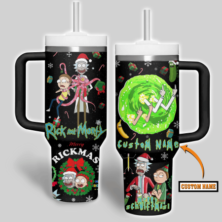Rick And Morty TV Series Custom Stanley Cup 40 oz 30 oz Tumbler With Handle