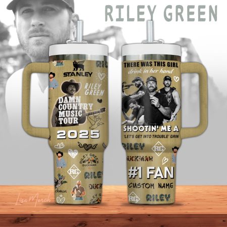 Riley Green Music Custom Stanley Cup 40 oz 30 oz Tumbler With Handle