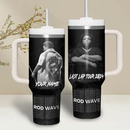 Rod Wave Music Custom Stanley Quencher  30oz or 40oz Stainless Steel Tumbler With Handle HG Stainless Steel Tumbler With Handle